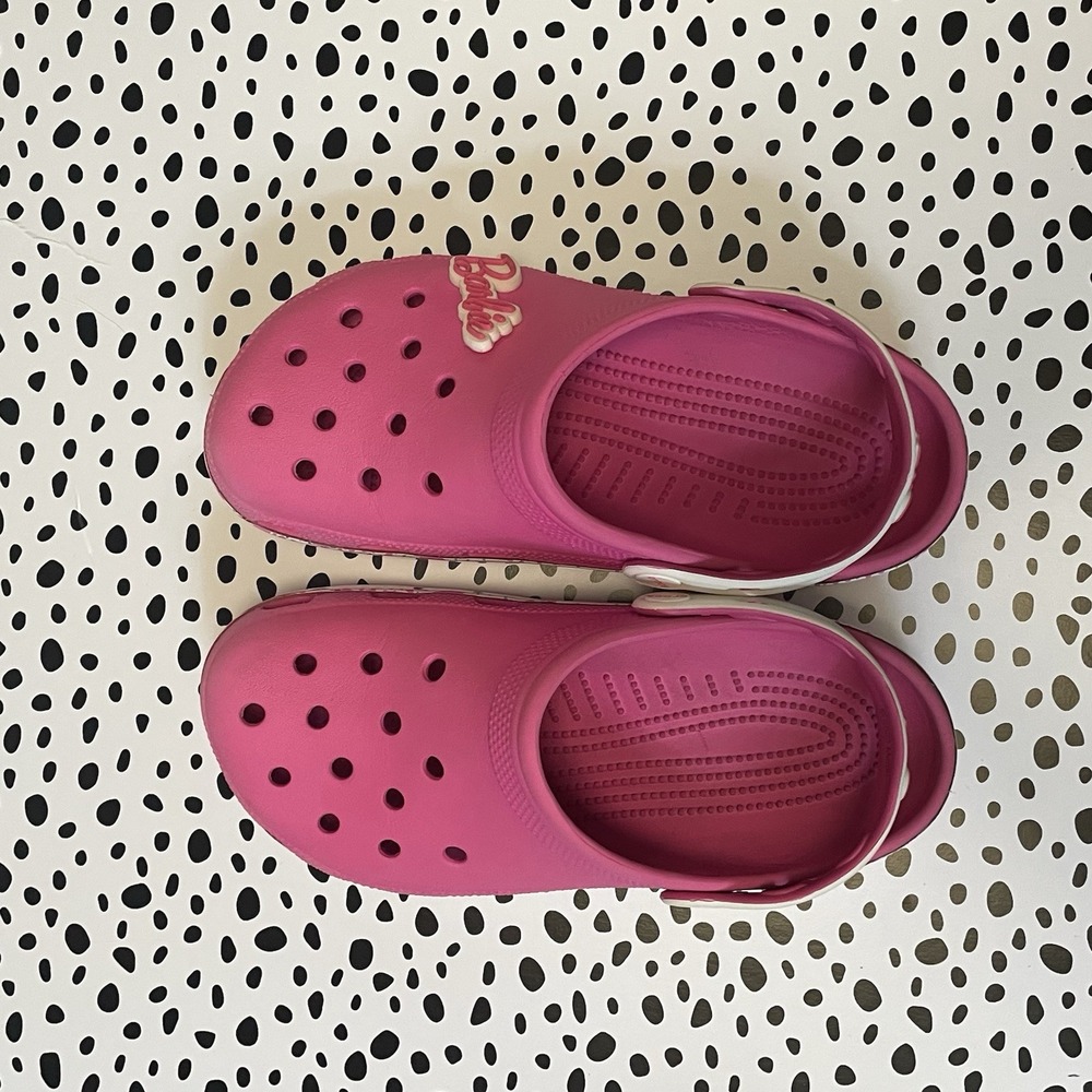 Pink Barbie Crocs Sz M 8 W 6